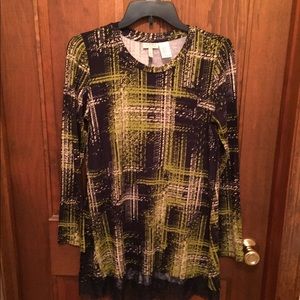 Logo by Lori Goldstein Plaid Top NWOT Small PRICED AS MARKED